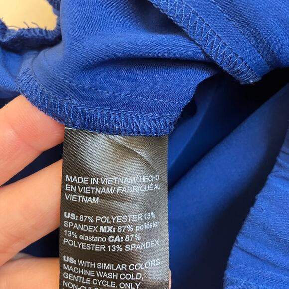 Chico’s Zenergy Woven Jogger Pant Imperial Blue Cargo Pockets Lightweight Casual - Picture 11 of 16